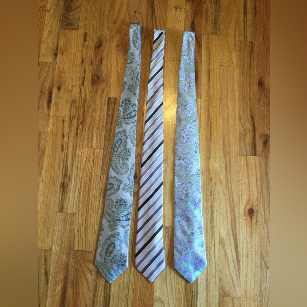 Three Designer Suit Ties